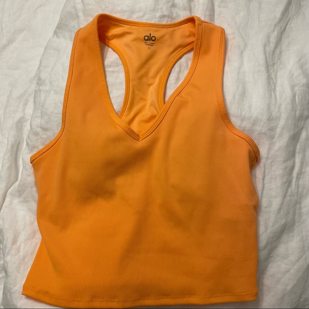 Alo goddess rib crop tank. Worn once. Womens size L. Purchased from Nordstrom